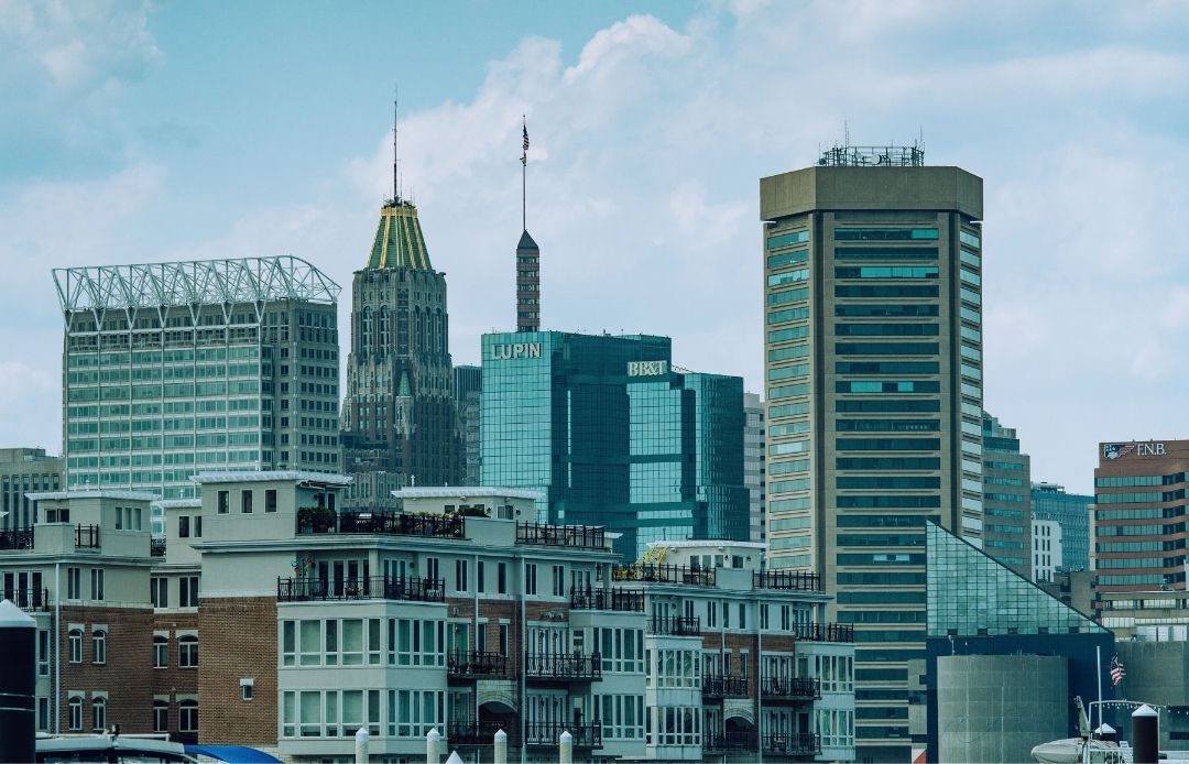 Best Hotels Near Port of Baltimore View of Skyscrapers