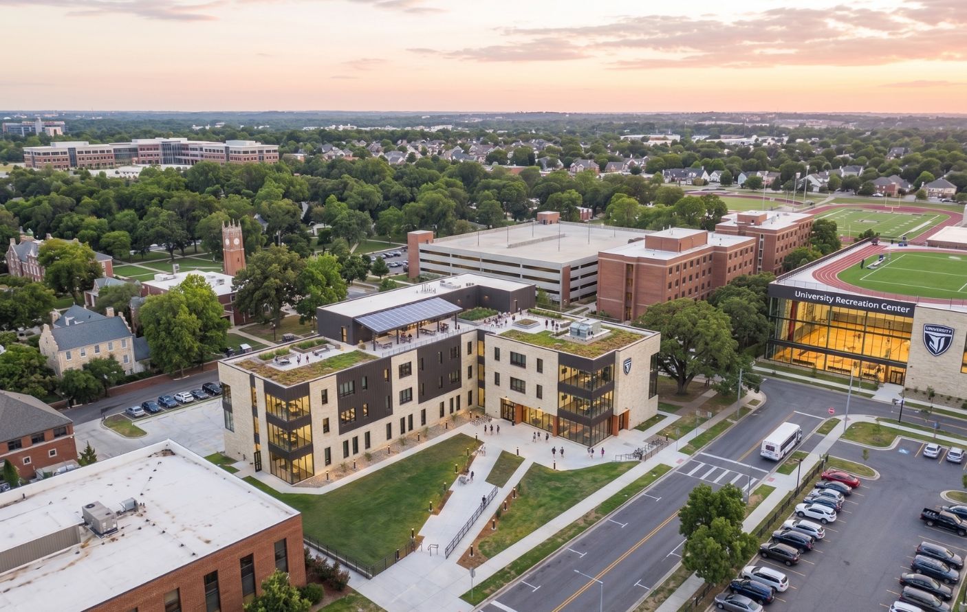 Birds Eye View of a Campus