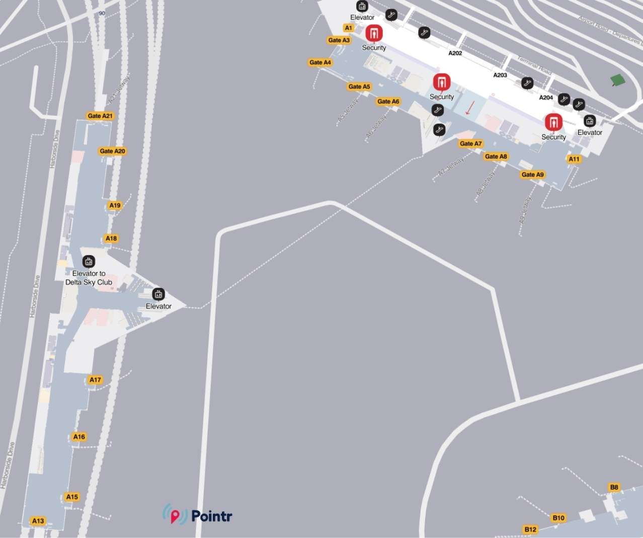 Boston Logan Terminal A Map