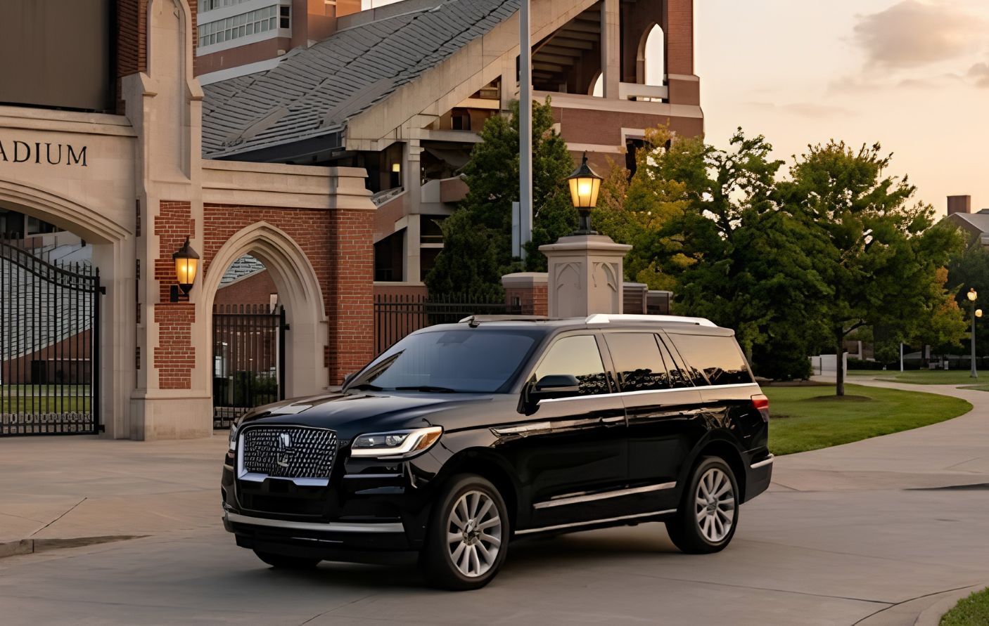 Private Transfer SUV at a College Campus