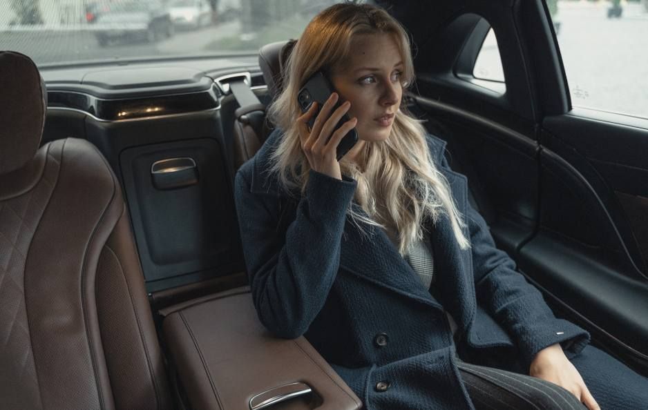 Professional in a pre-booked ride