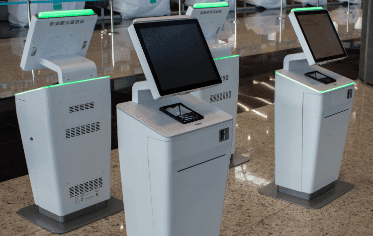 Airport check-in kiosks
